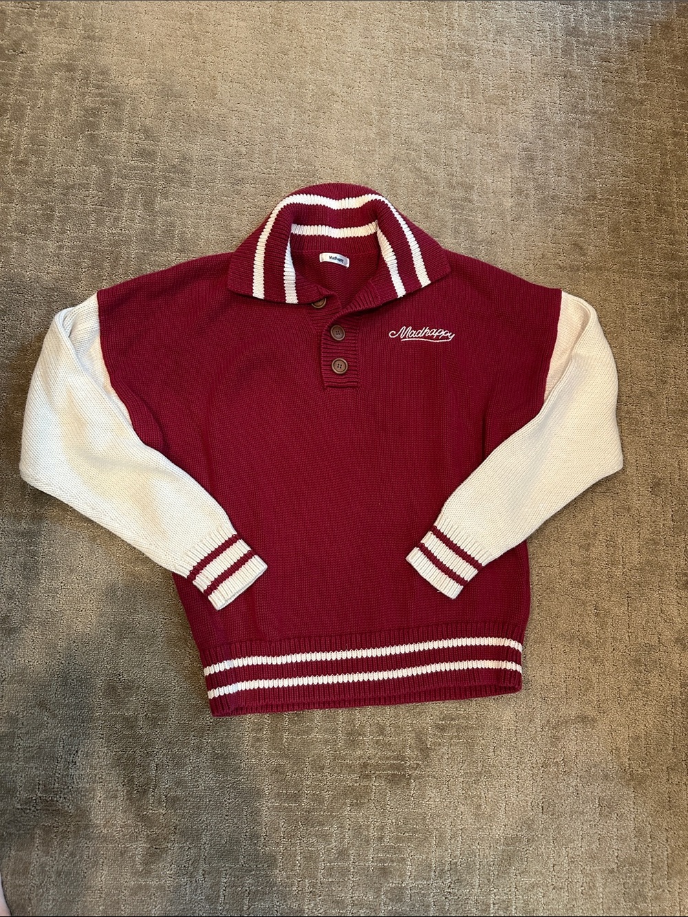 Madhappy Cotton Cashmere Blend Varsity Sweater